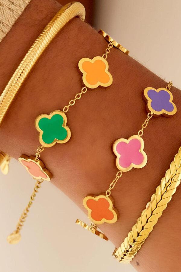 Bracelet with 5 clovers